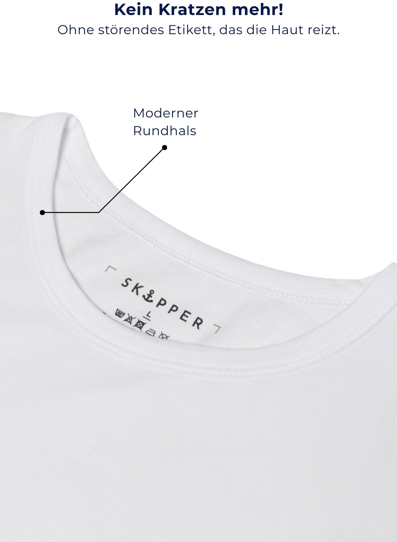 T Shirt Unterhemd Baumwolle stretch Rundhals - 3er Pack